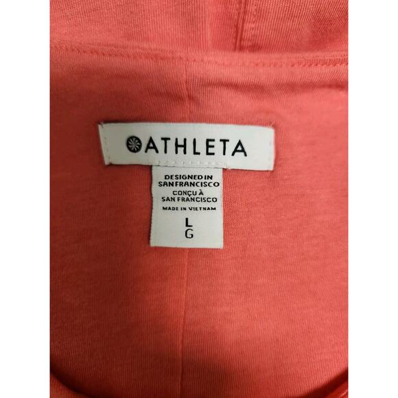 Athleta Stella Tank Dress size Large Coral Rushed Side Pre-owned - Picture 6 of 10